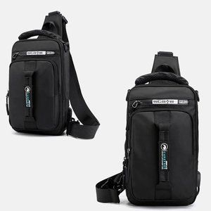 Anti-Theft Men's Sling Crossbody Bag Chest Shoulder Backpack USB Chargin…